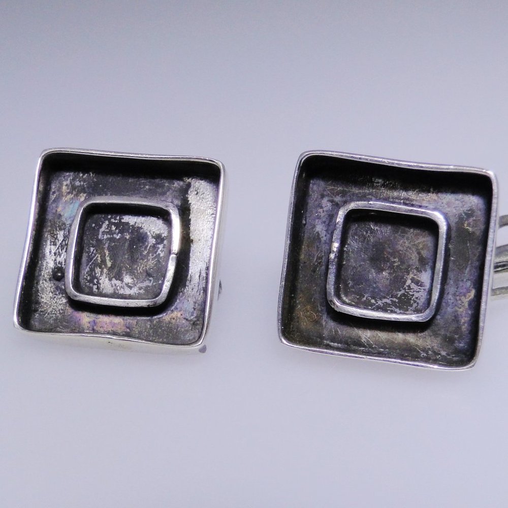 Industrial look sterling silver cuff links, NWOT